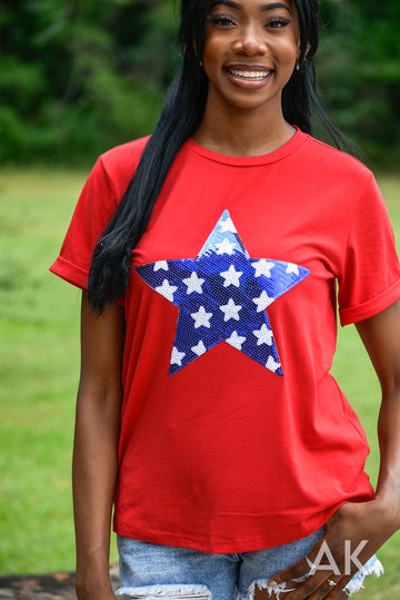 Freedom Sequin Tee
